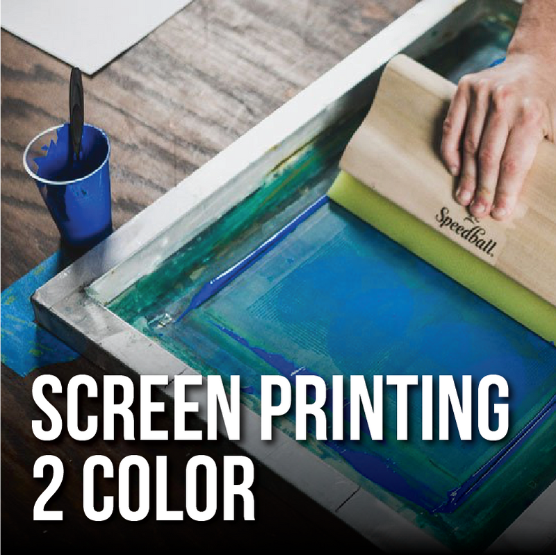 Screen Print - Full Front - 5 Day Production Black Ink/White Tee