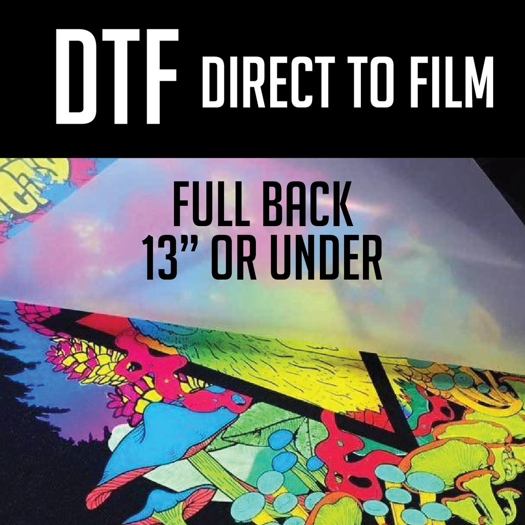 Direct to FILM  Full Back  size 13” or smaller-Design #3